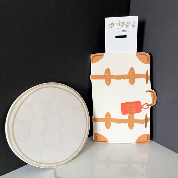 SET of 2 Attachments - Happy Travels Suitcase and Round Write On - Coton Colors - Picture 1 of 8